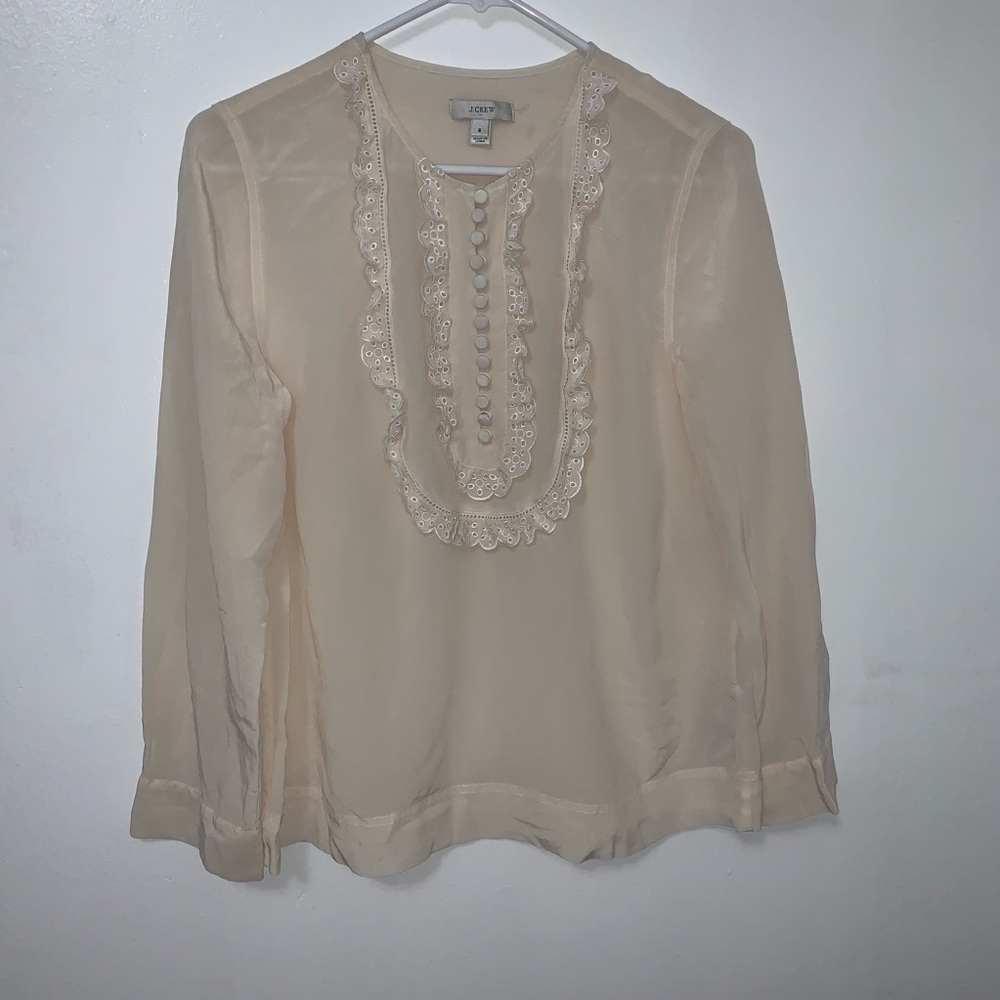CLOSING STORE SEND OFFERS J Crew 100% Silk  Blouse